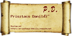 Prisztacs Daniló névjegykártya